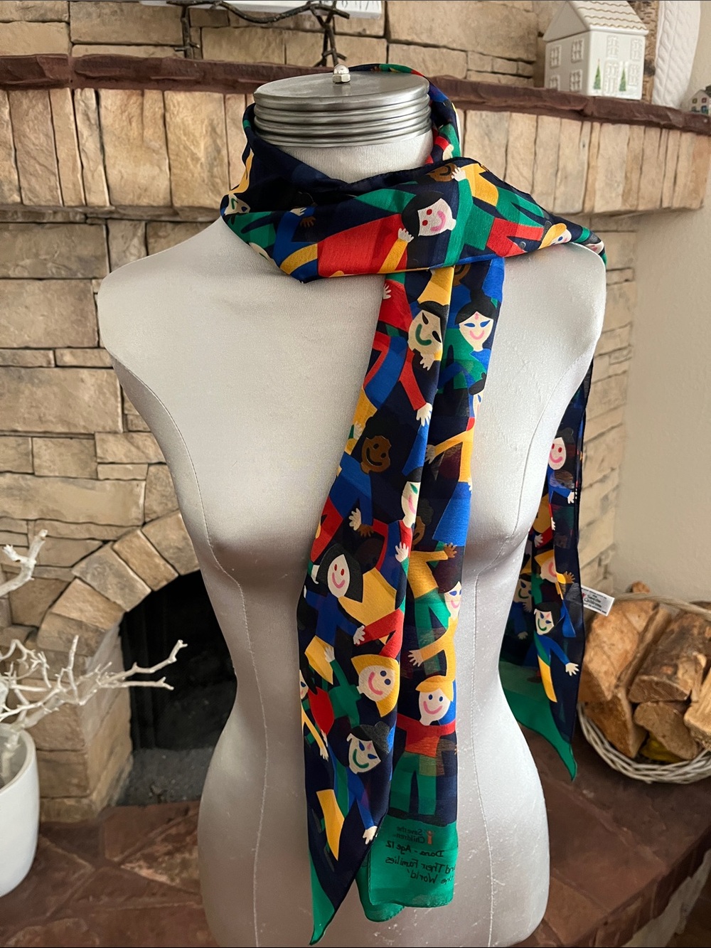 Save the Children Colorful Multicolor Print Scarf -Teacher